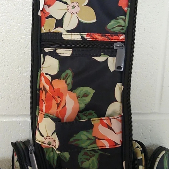 Narwey/Hanging/ Travel Cosmetic Toiletry Bag/Rose Print/New - Picture 14 of 16
